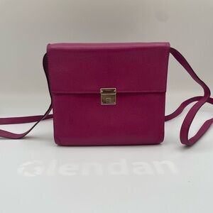 Hermès Pink Leather Clic Chic Wallet on Strap PHW